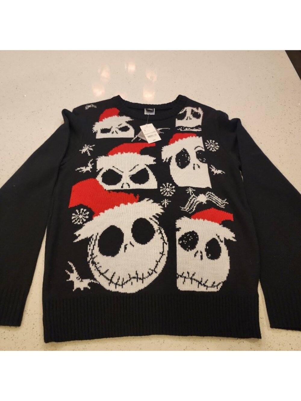 Disney Tim Burton's The Nightmare Before Christmas Sweater Jack Skellington NWT